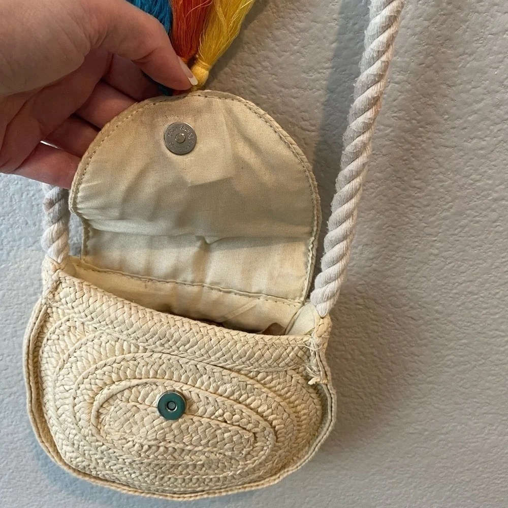 € Woven Mini Purse Rope Shoulder Strap Crossbody